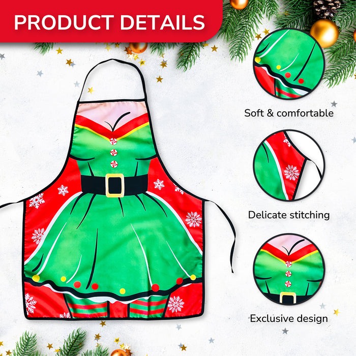 Christmas Miss Elf Ladies Funny Novelty Apron