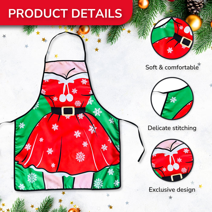 Christmas Miss Santa Claus Ladies Funny Novelty Apron