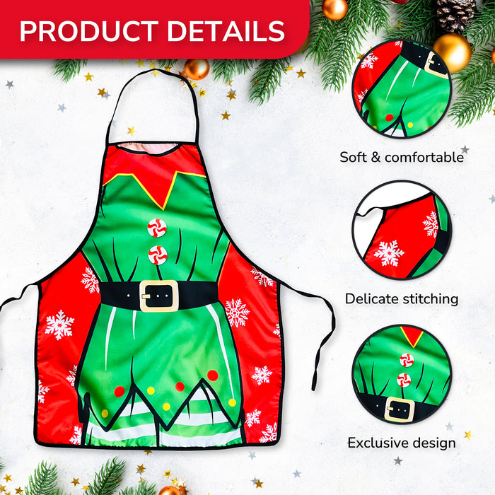 Christmas Elf Man Funny Novelty Apron