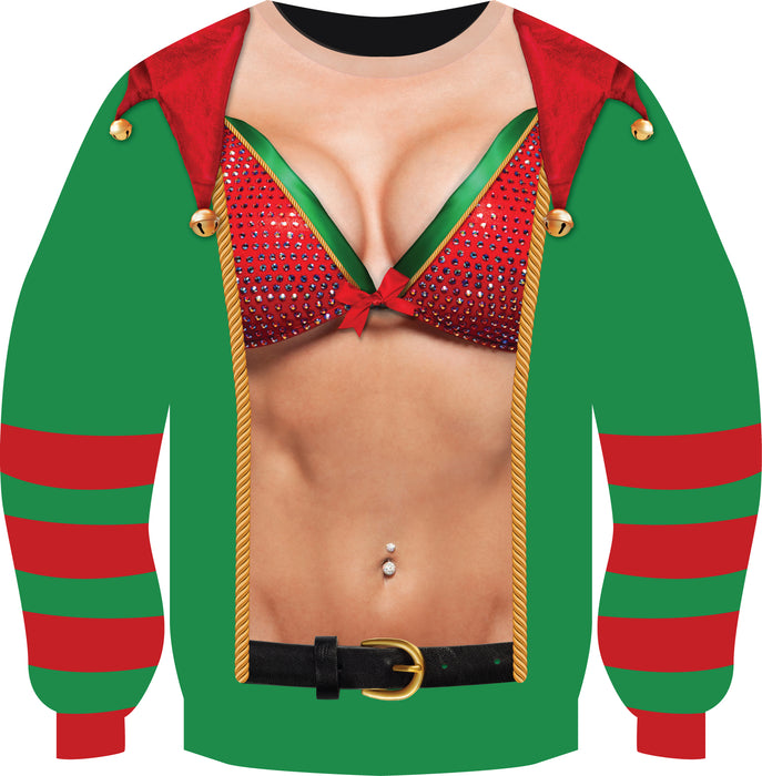 Unisex Funny Sexy Elf Lady Jumper Bikini design