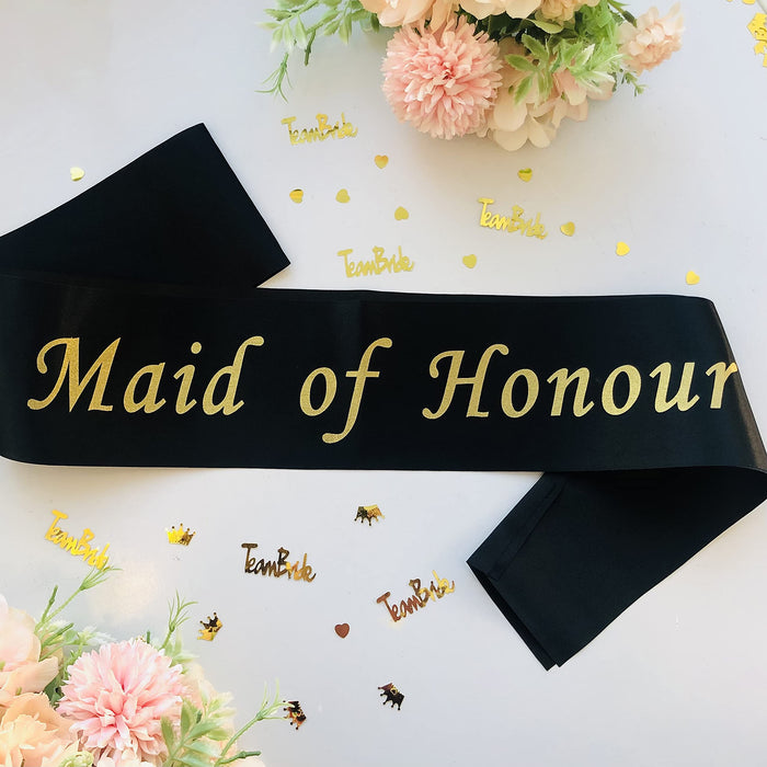 Hen Party Sashes Black and Gold