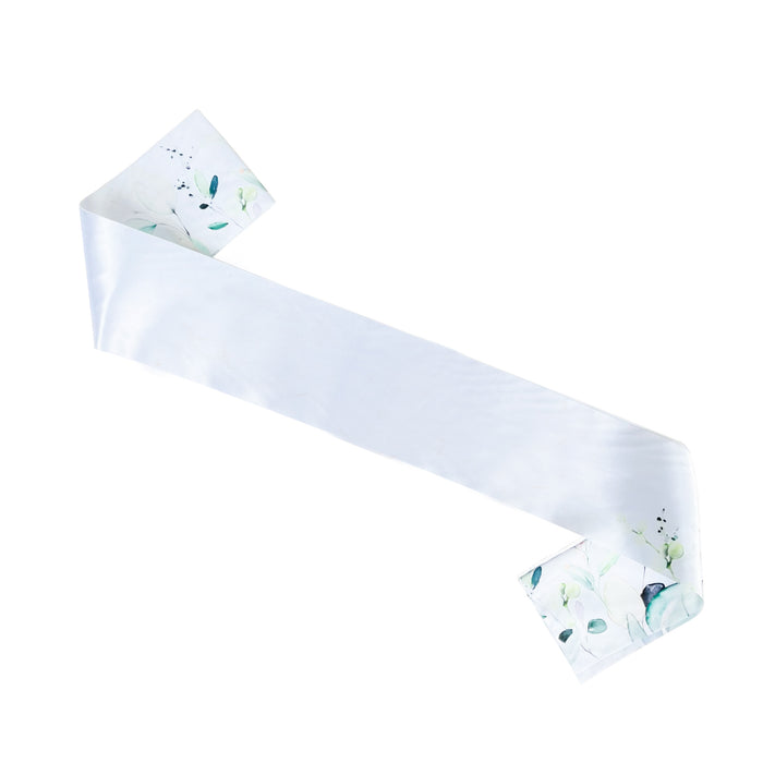 Hen Party Sashes Botanical Sage Green Floral - Plain