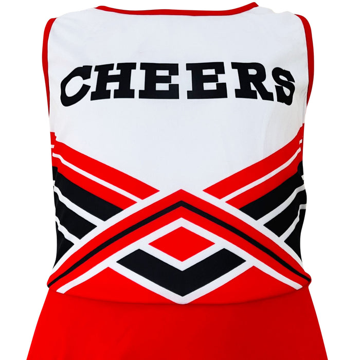 Childrens Kids Girls Zombie Cheerleader Red Fancy Dress Costume Scars Tights and Fake Blood