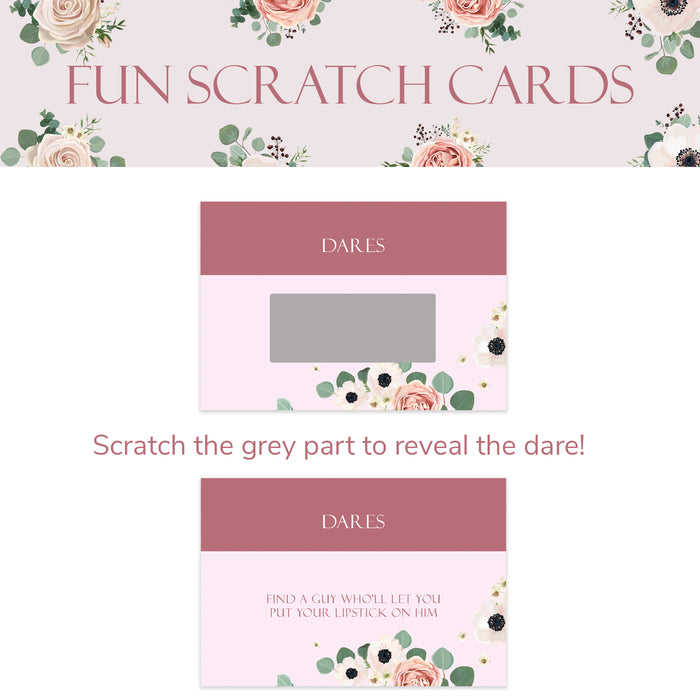 50 Pack Hen Party Dare Scratch Cards, Hen Night Dare Cards