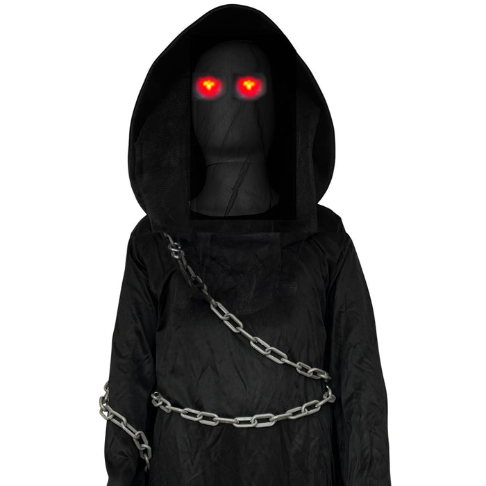 Childrens Kids Boys Girls Glaring Grim Reaper Death Fancy Dress Costume, Eyes and Scythe