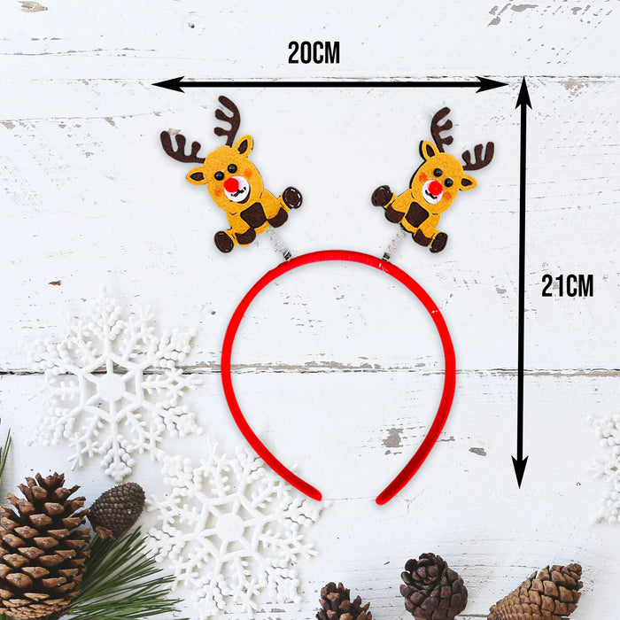 Christmas Headbands 6 Pack - (Antlers, Trees Etc) For Adults & Kids