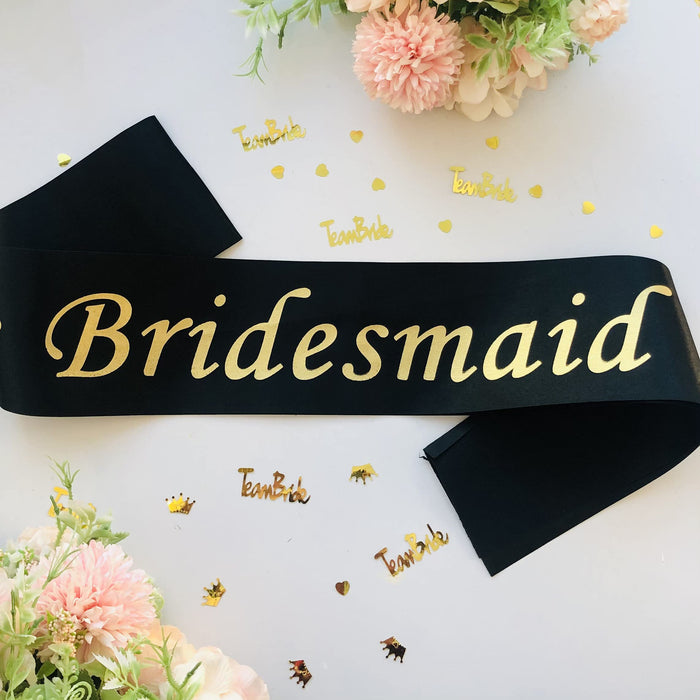 Hen Party Sashes Black and Gold