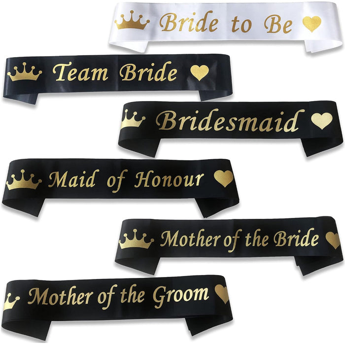 Hen Party Sashes Black and Gold