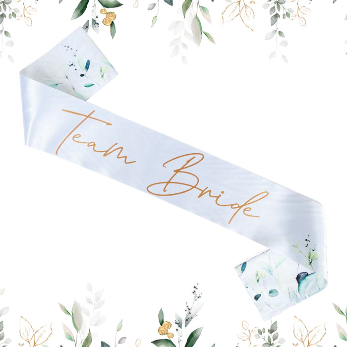 Hen Party Sashes Botanical Sage Green Floral