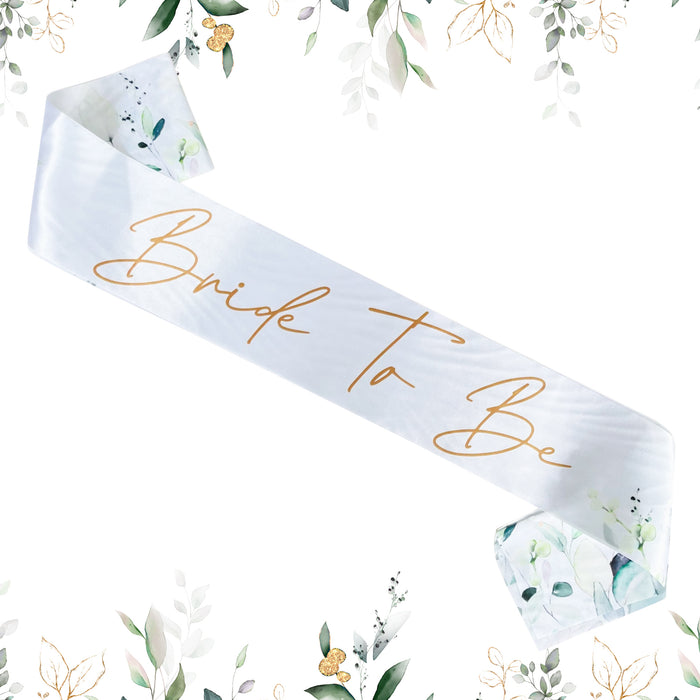 Hen Party Sashes Botanical Sage Green Floral