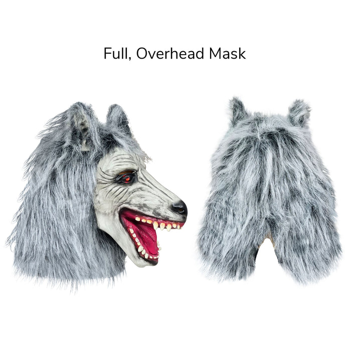 Childrens Kids Glowing Werewolf Wolf Fancy Dress Costume & Mask 7-14 Years Boys Girls