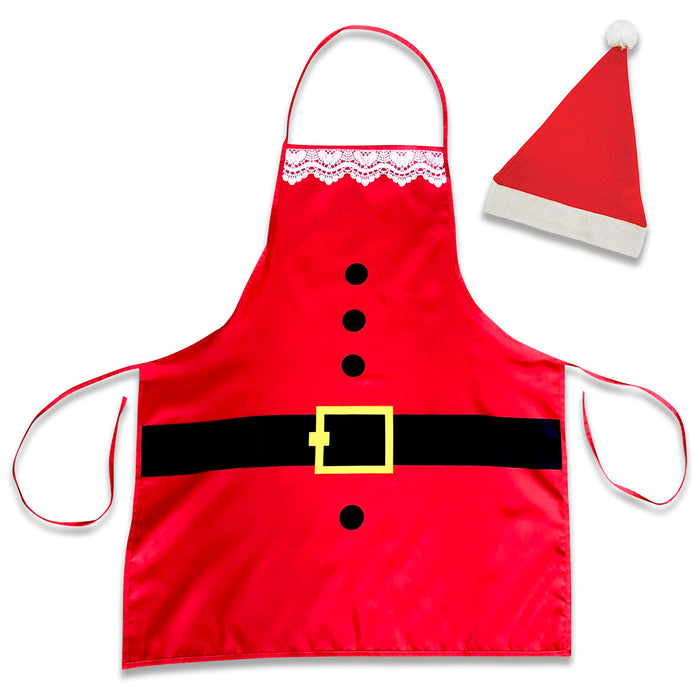 Christmas Santa Claus Apron and Hat