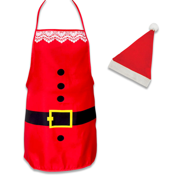 Christmas Santa Claus Apron and Hat