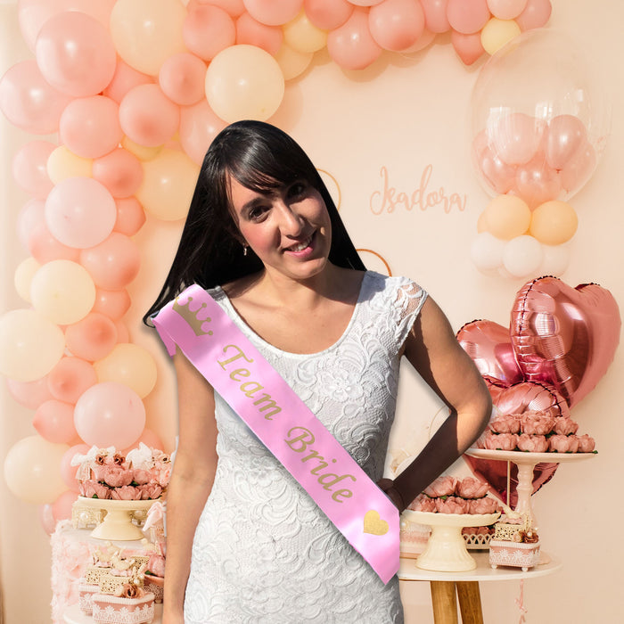 Hen Party Sashes Light Pink and Gold