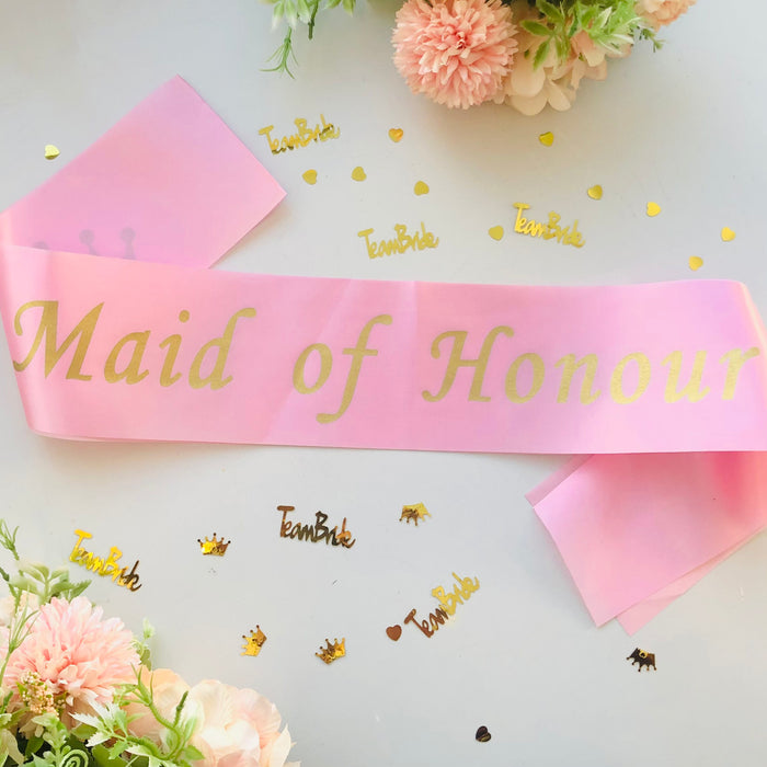 Hen Party Sashes Light Pink and Gold