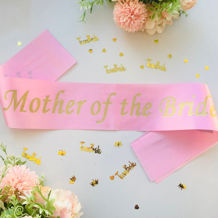 Hen Party Sashes Light Pink and Gold