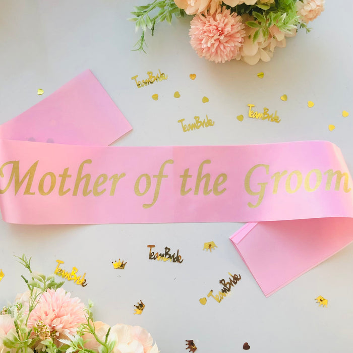 Hen Party Sashes Light Pink and Gold