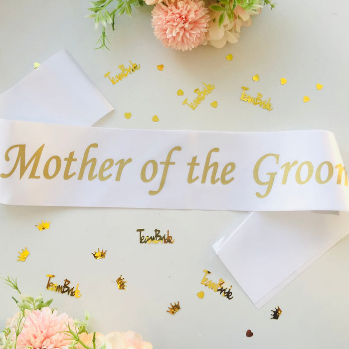 Hen Party Sashes White and Gold