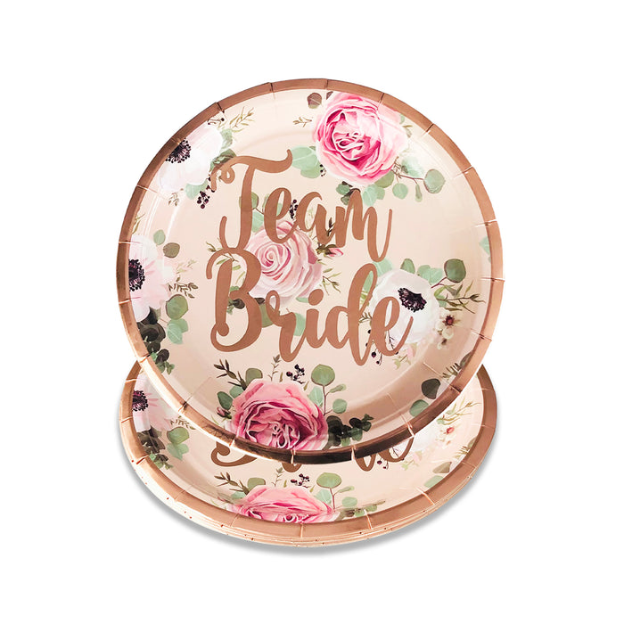 8x Hen Party Team Bride Paper Dinner Plates 7 inch