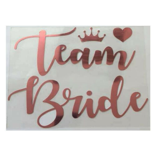 Hen Party T Shirt Transfers Rose Gold Foil